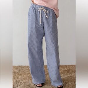 Donni Striped Blue Pants